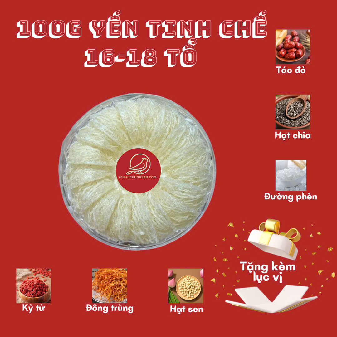 Yến tinh chế 16-20 tổ